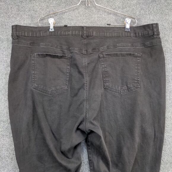 Terra & Sky Women's Skinny Leg Jeans Black 26W Petite Denim 5-Pocket - Picture 6 of 11